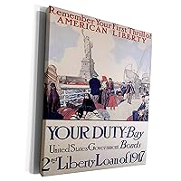 3dRose Vintage Your Duty Buy US Government Bonds... - Museum Grade Canvas Wrap (cw_149389_1)