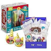 Baketivity All-In-One Kids Cooking Tool Set and Unicorn Rainbow Cookies Kit Bundle - Learn Basic Baking Skills with Duff Goldman DIY Cookie Making Kit - Best Cooking Set Gift for Little Junior Chefs