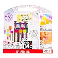 Project MC2 Create Your Own Lip Balm Lab, At-Home STEM Kits For Kids Age 6 And Up, Makeup Kits, DIY Lip Balm, Activities for Birthday Parties, Sleepovers, 1 Count (Pack of 1)