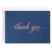 Hallmark Pack of Thank You Cards, Elegant Silver Foil (40 Thank You Notes with Envelopes)