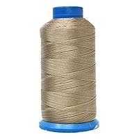 Tex 70 Bonded Nylon Thread for Sewing - 1500 YDs T70 Heavy Duty Dark Beige Nylon Thread Size 69 210 D Upholstery Thread for Leather Jeans Weaving
