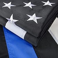 THIN BLUE LINE FLAG 3'x5' Police American Stars & Stripes Fade Resistant US USA 