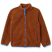 Amazon Essentials Boys and Toddlers' Polar Fleece Lined Sherpa Full-Zip Jacket-Discontinued Colors