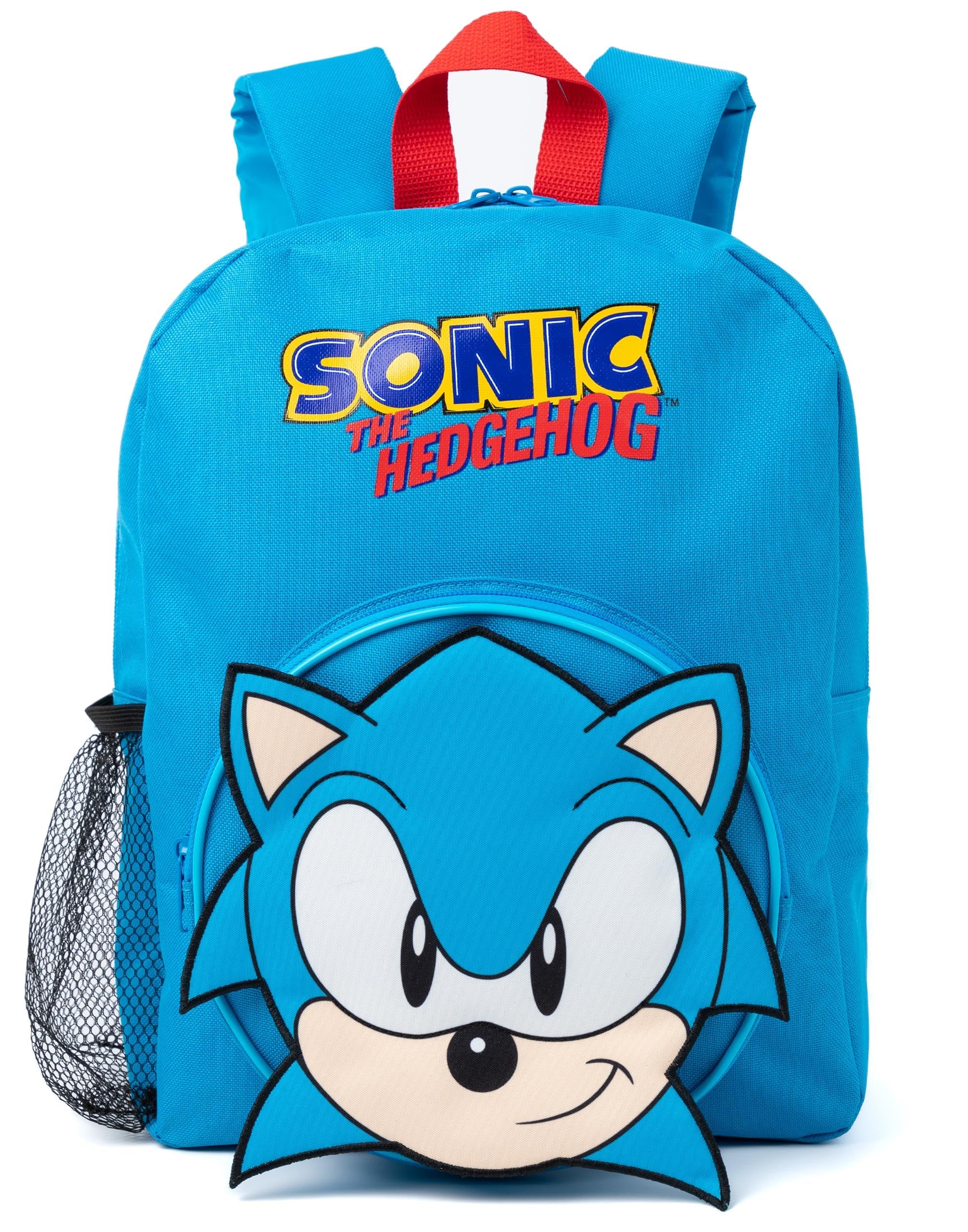 Sonic The Hedgehog Boys Backpack Set | Blue Sonic Design | Comes with Pencil Case and Water Bottle