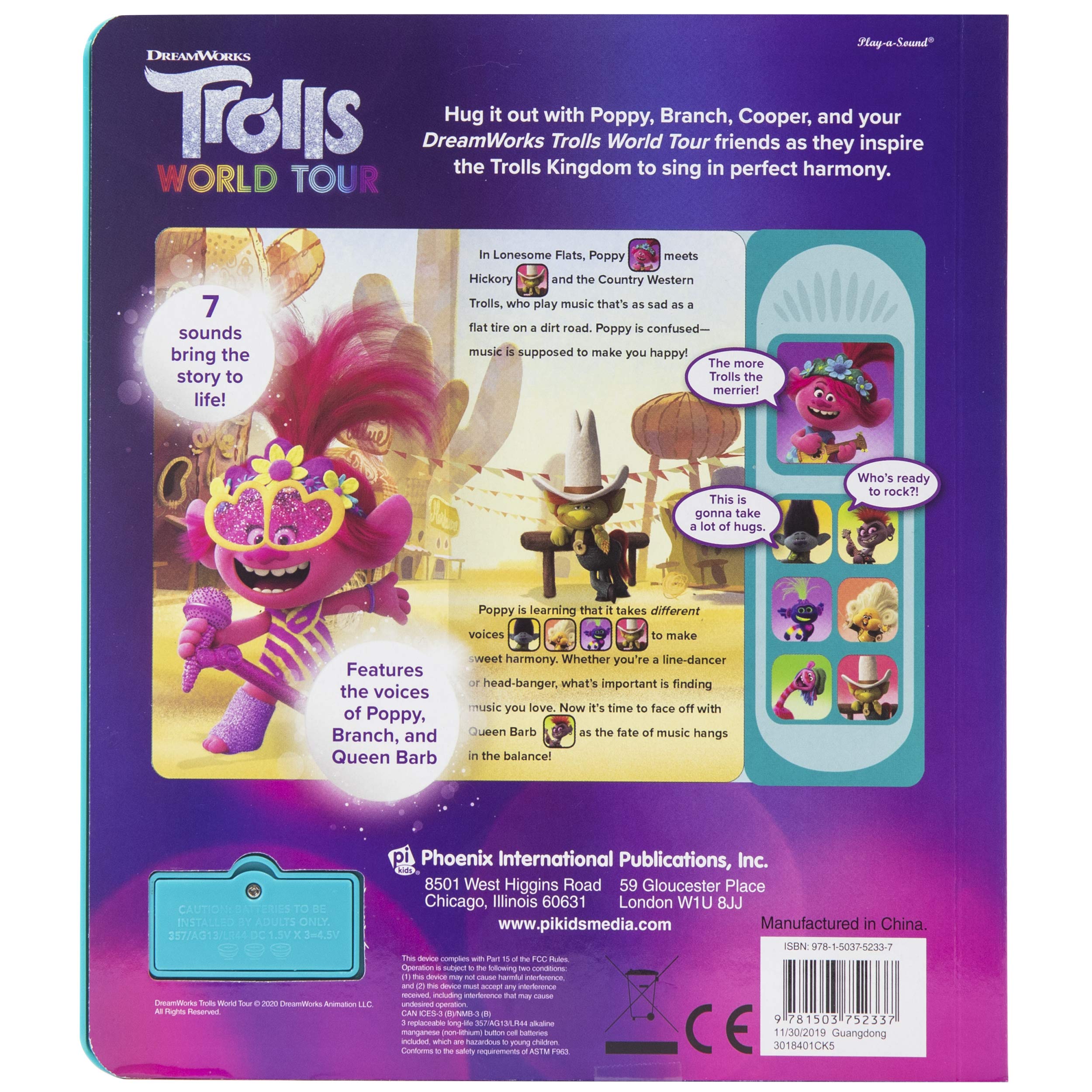 DreamWorks Trolls World Tour - Troll Lotta Love! Sound Book - PI Kids (Play-A-Sound)