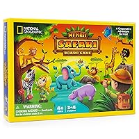 NATIONAL GEOGRAPHIC My First Safari Board Game for Kids 4-6 – Animal Game for Kids & Adults, Cooperative Fun Perfect for Family Game Night, Kids Board Games, Games for Family Night