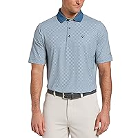 Callaway Men's Allover Chevron Print Short Sleeve Golf Polo Shirt
