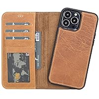 VENOULT Wallet Case Compatible With iPhone 14 Pro MAX / 15 Pro MAX for Man or Women, 15 Pro / 15 Plus / 14 Pro MAX All Others, 4 Card Holder, Detachable Folio, Wirelss Charge, RFID Protected