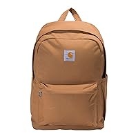 Carhartt 21L Backpack, Durable Water-Resistant Pack with Laptop Sleeve, Brown, One Size