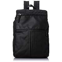 Y'saccs(イザック) Isaac 2060446 Nylon and Cowhide Leather Combination Series Rucksack, Black