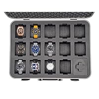 mc-cases® Watch Case Transport Case for up to 14 Watches - Luxury Line - Aluminium Case - Handmade…
