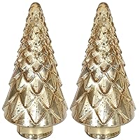 RULU Christmas Tree Tabletop Set of 2 Faceted 6