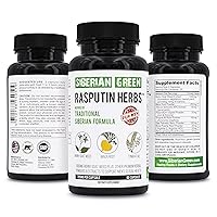Rasputin Herbs with Horny Goat Weed Maca Root Tongkat Ali Complex 60 Capsules – Traditional Siberian Formula to Support Men Heath & Stamina