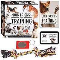 Dog Tricks and Training Box Set - Pet Care Guide - Dog Training - Household Essentials -Exclusive Access to Online Dog Training Videos - Clicker and Rope Tricks