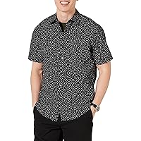 Amazon Essentials Men's Regular-Fit Short-Sleeve Print Shirt