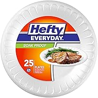 Hefty Everyday Foam Plates, 10 1/4 Inch Round, 25 Count (Pack of 10) Total 250 Count