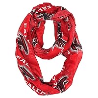 Littlearth womens NFL Atlanta Falcons Sheer Infinity Scarf, Team Color, One Size