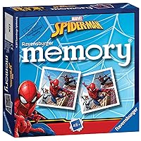 Ravensburger Marvel Spiderman Mini Memory Game - Matching Picture Snap Pairs Game For Kids Age 3 Years and Up