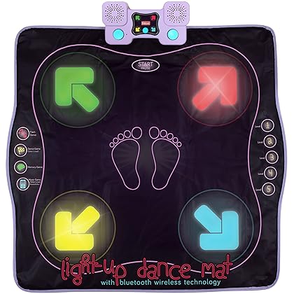 Kidzlane Electronic Dance Mat for Kids 8-12 | Wireless Dance Mat with Bluetooth/AUX and Built in Music, 5 Challenge Levels, 4 Modes | Dance Dance Revolution Mat | Toys for Girls Ages 6+