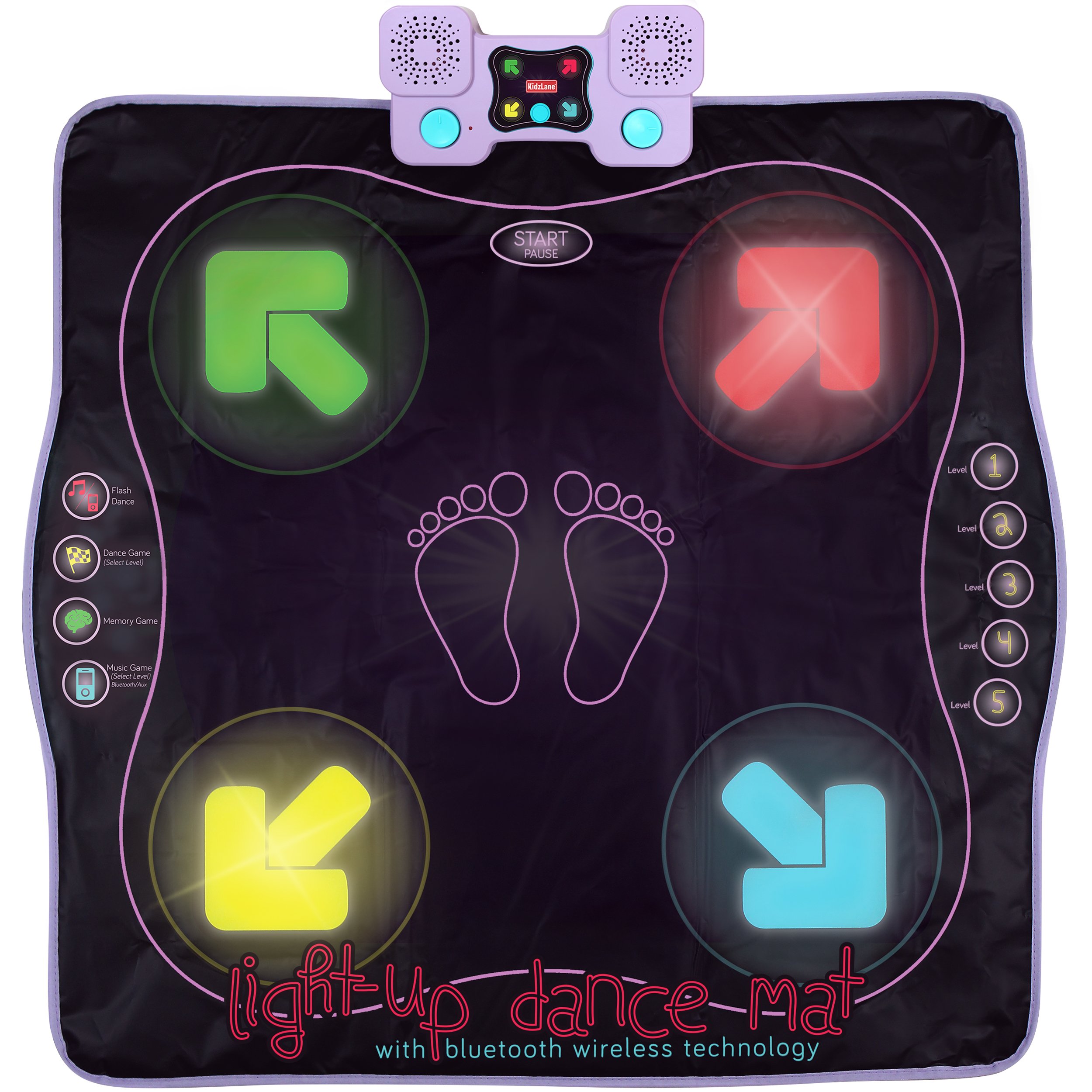 Kidzlane Durable Piano Dance Mat & Light Up Dance Pad with Wireless Bluetooth