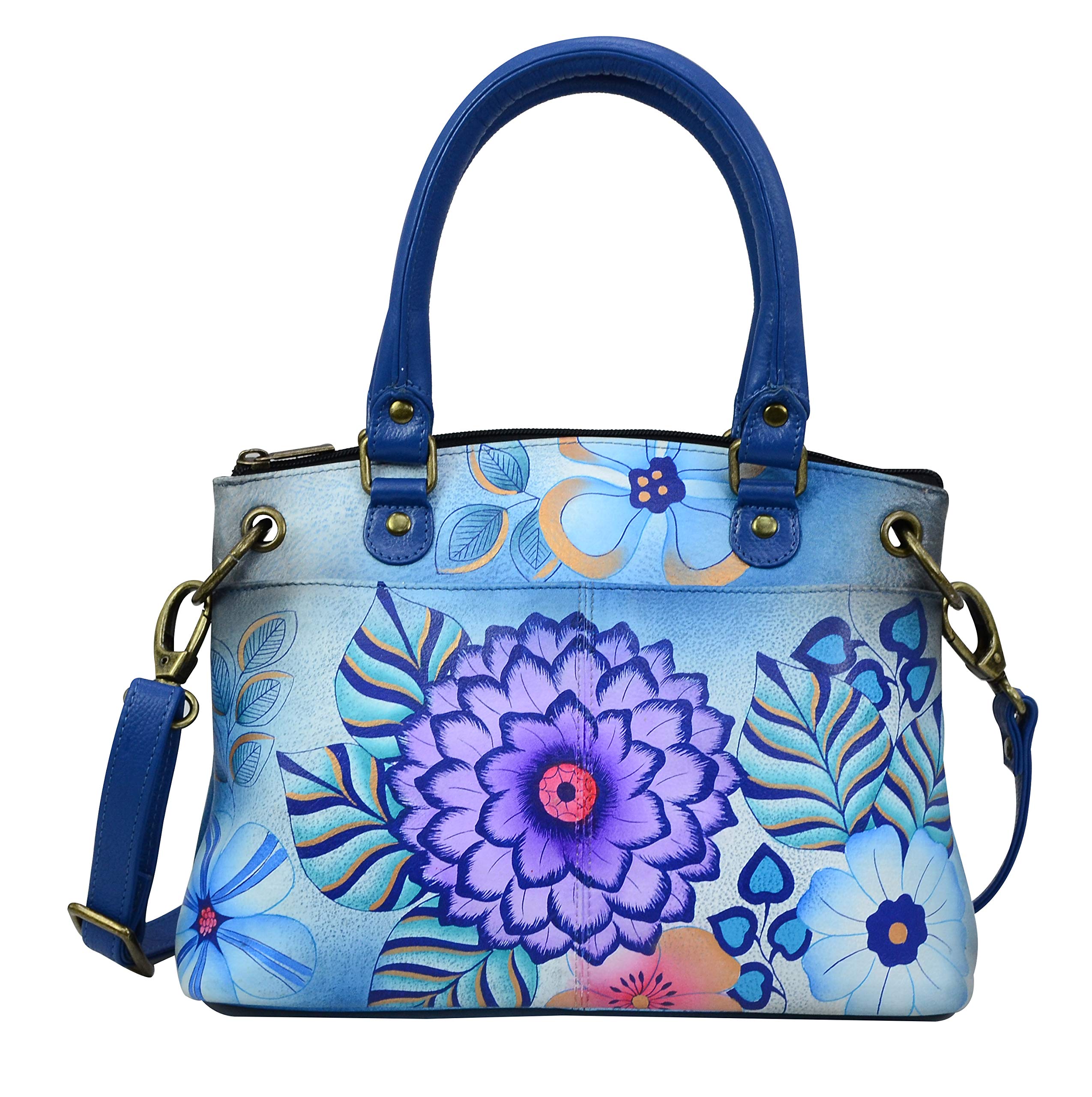 Anna by Anuschka Hand Painted Women’s Genuine Leather Small Satchel