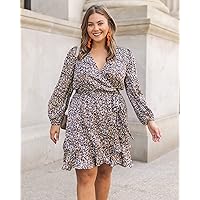 The Drop Women's Floral Print Wrap Front Long Sleeve Dress by @caralynmirand