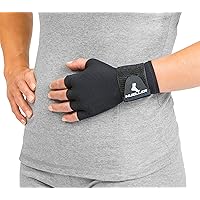 Sports Medicine Arthritis Compression Glove, Hand and Wrist Support, Fits Right or Left Hand, for Men and Women, Black, One Size