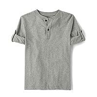 Boys' Long Sleeve Rolled Cuff Henley Shirt