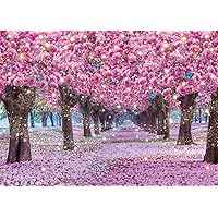 83x59inch Pink Cherry Blossom Forest Backdrop Sakura Flower Petal Glitter Background Wedding Woman Girl Bridal Shower Tea Party Photography Studio Booth Props