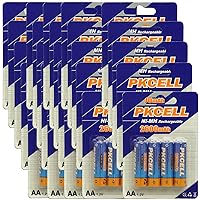 BlueDot Trading AA Rechargeable NiMH Batteries, 2600mAH/1.2V, 100 Count