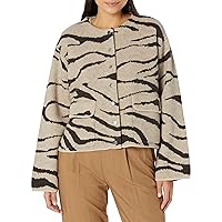 Rebecca Taylor Women's Zebra Jacquard Cropped Jacket