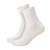 Thin Breathable Organic Linen Socks for Women, Pack of 3 pairs (Mesh, X-Large)