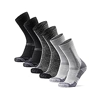 DANISH ENDURANCE Merino Wool Hiking Socks, Crew Length, Thermal & Moisture Wicking Hiking Socks, for Men & Women, 3-Pack
