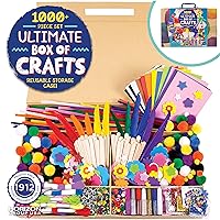 Ultimate Craft Box, Art & Craft Activities 1000 Piece Set, Storage Case, Great for Preschool Arts & Crafts, Adult & Group Projects, Craft Box for Kids Girls & Boys