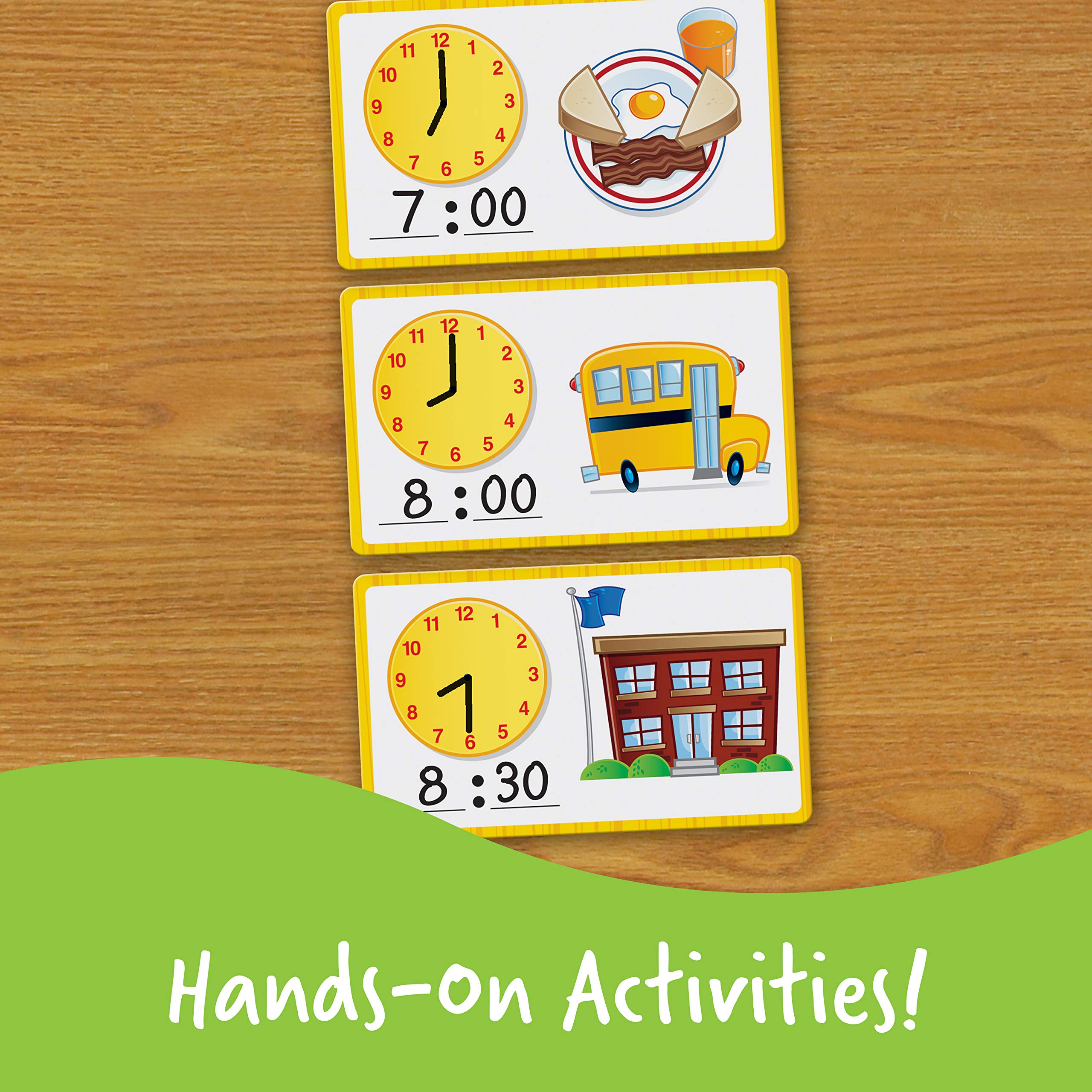 Learning Resources Time Activity Set - 41 Pieces, Ages 5+,Clock for Teaching Time, Telling Time, Homeschool Supplies, Montessori Clock,Back to School