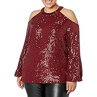 City Chic Plus Size TOP Eliza in Berry, Size 24