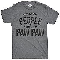Mens My Favorite People Call Me Paw Paw T Shirt Funny Fathers Day Papa Grandpa