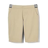 French Toast Girls' Pull-on Stretch Contrast Waistband Shorts