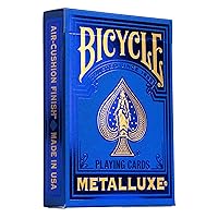 Bicycle Metalluxe Blue Playing Cards - Premium Metal Foil Finish - Poker Size