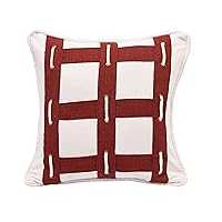 HiEnd Accents Liberty Linen Eyelet Decorative Throw Pillow w/Rope
