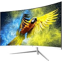 Z-Edge 27-inch Curved Gaming Monitor, Full HD 1080P 1920x1080 LED Backlight Monitor, with 75Hz Refresh Rate and Eye-Care Technology, 178° Wide View Angle, Built-in Speakers, VGA+HDMI