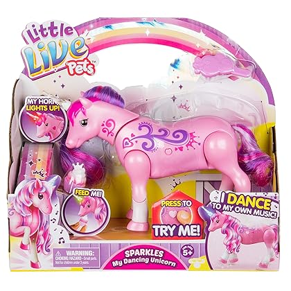 Little Live Pets - Sparkles My Dancing Interactive Unicorn | Dances & Lights to Music - Engaging Fun - Batteries Included | For Ages 5+