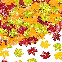 Fall Party Table Scatter Confetti - Thanksgiving Day Maple Leaves Foil Metallic Sequins Confetti Autumn Party Sprinkles Confetti Decorations, 60g