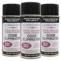 Odor Eliminator, Total Release Odor Fogger, 3 Pack, Effectively Deodorizes and Neutralizes Foul Odors on Contact, Fresh Linen (5 OZ)