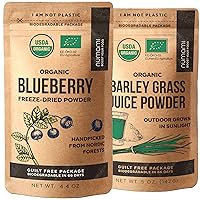 Numami Barley Grass Juice Powder and Wild Blueberry Powder for Your Perfect Detox Smoothie, Premium Quality and Organic Certified