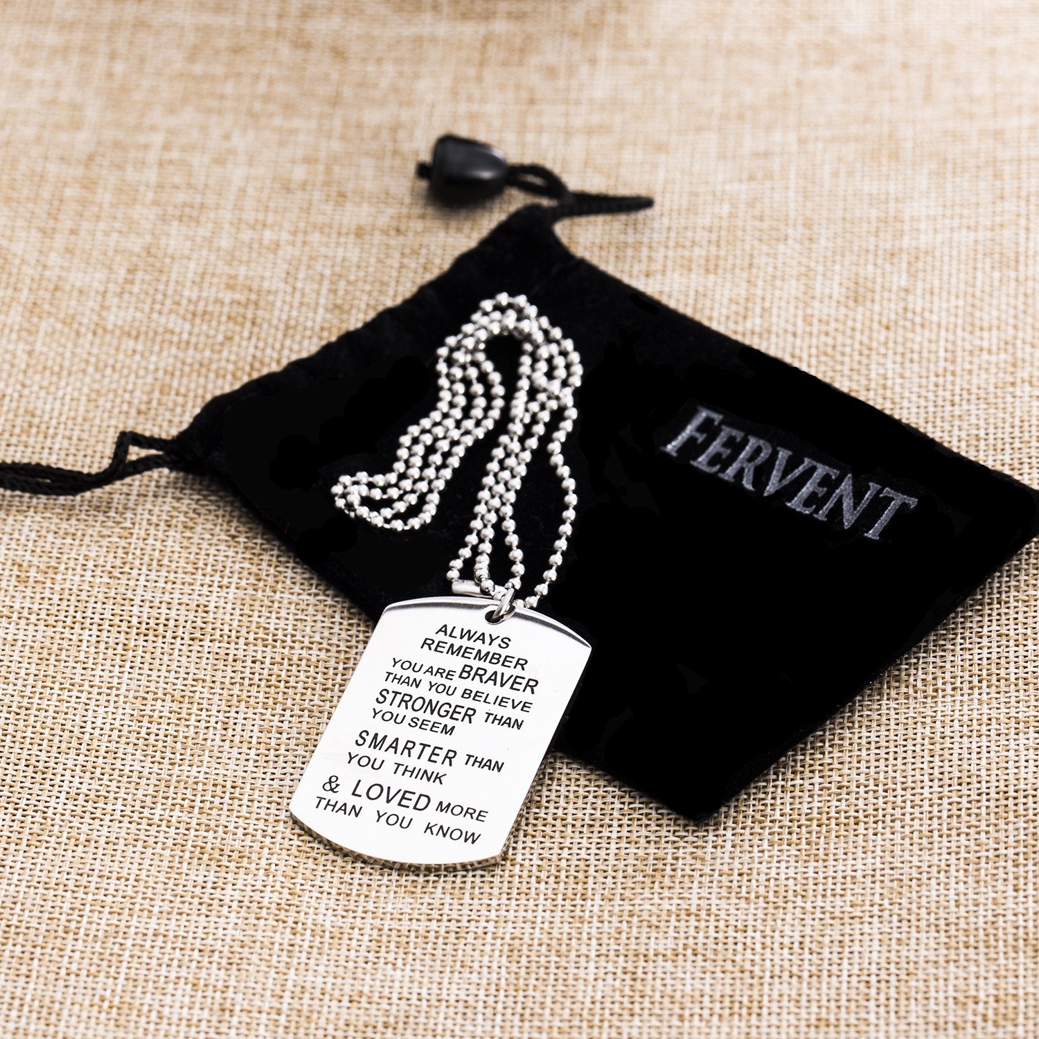 Fervent Always Remember You Are Loved Necklace | Inspiration Dogtag | Easter | Christmas Gift