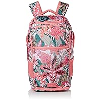 Vera Bradley Women's Recycled Lighten Up Reactive Journey Backpack, Rain Forest Canopy Coral, One Size