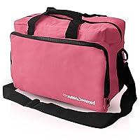 ASA TECHMED Nurse Bag for Medical Equipment, Nurse Accessories Bag Ideal for Doctors, Nurses, Home Health Aids, Medical Students (Pink)