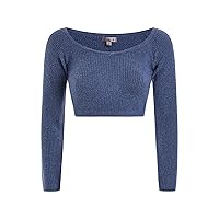 GUESS Women's Long Sleeve Off Shoulder Midori Sweater