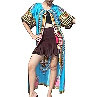 RaanPahMuang Open Outer Cloak Dress Bold Dashiki Ladies Dress Flow Robe